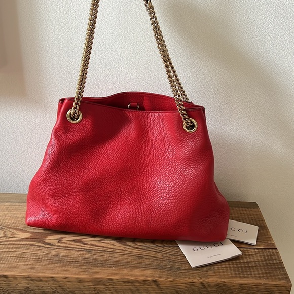 Red soho gucci chain tote bag - Picture 2 of 4